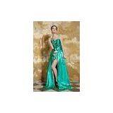 Lovely Sweetheart Strapless Mermaid Womens Party Dresses Green Long Prom Dresses With Bow thumbnail-1
