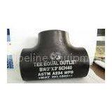 ASTM / ASME Forging Equal Tee Pipe Fitting , Seamless Carbon Steel Tee