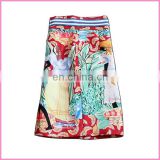 youthful fashion design digital printing fabric spandex skirt