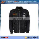 Custom Nylon Plain Black Flight Bomber Jacket Mens With Patches thumbnail-1