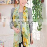 Digital Printed Silk Chiffon Scarf With New Design