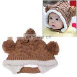 Knitted Wool Warm Hat / Christmas Hat for Baby(Brown)