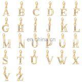 18K Gold Tone Initial Letter Alphabet A-Z Charm With Crystal thumbnail-1