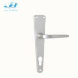 Normal Style Square Plate Aluminum Door Handle With Cylinder Hole Mortise Door Lever Handle Hot Sales Door Lock Handle thumbnail-2