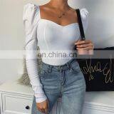 Women Plain Long Sleeve Tops Blouses and t Shirts thumbnail-4
