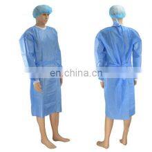 Disposable SMS Non Woven Isolation Gown Level 3 Knit Cuff Protection Clothing thumbnail-1