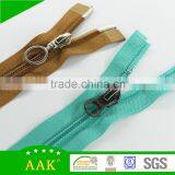 Hot Sale no 5 Double Slider Two Way Nylon Zipper