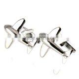 Men's Cufflinks Airplane Plane Silver Cuff Lins for Shirt 22mm thumbnail-3