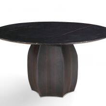 Contemporary Luxury Dining Table DT1705 Natural Marble or Wooden Top With Wooden Base thumbnail-2