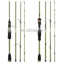 Factory Direct High-end Fishing Rod With Carbon Fib 1.8/2.1m Action m Casting/spinning Lure Rod 4 Sections Fishing Rod