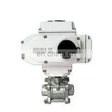 DN50 3 PCS Welded On Off Type Motorized Electric Flow Control Electric Water Ball Valve thumbnail-2