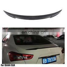 Carbon Fiber Spoiler Wing For Ghibli SQ4 2014-2017 Rear Spoiler thumbnail-1
