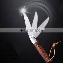 Folding Knife Stainless Steel Outdoor Survival Hunting Pocket Knife With Wooden Handle thumbnail-4