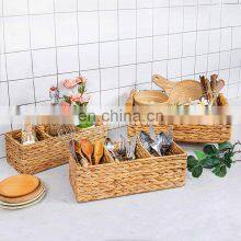 Wholesale Natural 100% Hand-woven Bread Organizers and Water Hyacinth Storage Baskets for Food Pantry thumbnail-1