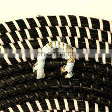 Wholesale Back And White Seagrass Boho Mirror With Plastic String Wall Mirror Decor Art Decor Manufacturer Vietnam Supplier thumbnail-3