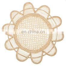 Unique New Design Flower Rattan Placemat Table mat Wicker all decor basket wholesale Handwoven in Vietnam