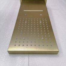 Shower Set With Gold Finish Waterfall Rainfall Showerhead Handheld Shower Head thumbnail-1