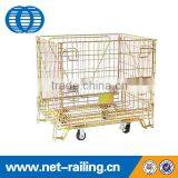 Steel Warehouse Storage Wire Cages With Wheels