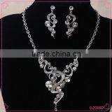 New Wedding Bride Rhinestone Crystal Necklace Set Wholesale thumbnail-1