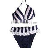 Lady Sexy Beach Cross Strip Style Halterneck Top Bikini Set Padded Swimwear Sexy Lingerie thumbnail-2