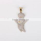 2016 Newest Designl Hip Pop 10k Gold Dolls Pendant With Real Diamond Necklace thumbnail-2