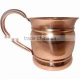 COPPER OLD FASHION MUG 14 Oz. SMOOTH WITH COPPER QUESTION HANDLE thumbnail-1