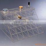 Acrylic Cosmetic Case With Lattice Lucite Make up Display Rack for Lipsticks thumbnail-6