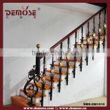 Prefabricated Indoor Wrought Iron and Wood Stairs