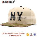 New Design Style 6 Panel Leather Patch Snapback Hats thumbnail-3