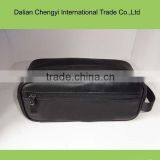 Manufacturer commercial black color pu cosmetic bag foe men