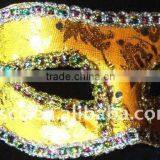 2011 Hot Sell Fashion Golden Shiny Party Eye Mask for All People thumbnail-1