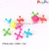 Kids Birthday Party Gift Colored Jacks and Plastic Toy Balls 8 Jacks & Ball Set thumbnail-1