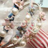 Lovely Flower and Pearls Adult Headband Hair Bands for Women thumbnail-1