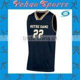 single side basketball jersey with team name and number sublimation printing