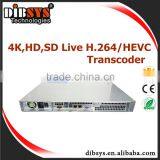 25Channels mpeg2 to hevc and h.264 to hevc transcoder iptv h.265