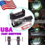 500 Lumen XM-L T6 LED Flashlight Torch Lamp Zoomable+18650 Battery+Charger
