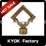 KYOK Modern Swivel Curtain Rod Finials, Drapery Rod Finial, Chrome Plated Curtain Rod Finial thumbnail-3