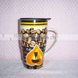 Travel coffee mug with promotion logo design