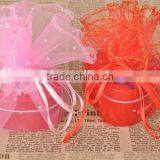 White Lace Drawstring Wedding Organza Bag White Organza Pouch thumbnail-3