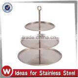 3 Tier Stainless Steel Round Cake Stand