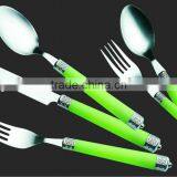 Stainless Steel Plastic Handle Colored Flatware thumbnail-1