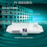 Wholesale 2016 New Mini High Resolution 3D DLP Powerful Short Throw Projector P6 Tractable Ceiling Lift Projectors Mount