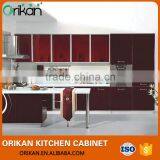 Orikan Modern U-shaped Red Kitchen Cabinet in China thumbnail-1