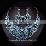 Wholesale Fashion Crystal Rhinestone Necklace Earring Diamond Jewelry Sets Dubai thumbnail-4