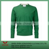 Autumn Green Color Men Crew Neck Sweater Any Size