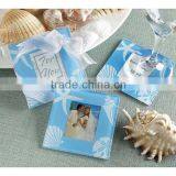 Anti-slip Tempered Beer Glass Placemats Coaster With Insert Photo Frame