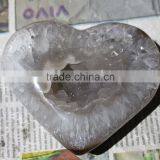 Natural Crystal Geode Agate Heart