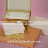 Rigid linen embossed popular style packaging box /paper packaging box