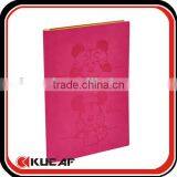 Embossing PU Cover Notebook With Colorful Edge