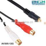 1M Gold Plated Male to Female 3.5mm Audio Stereo Cable thumbnail-1